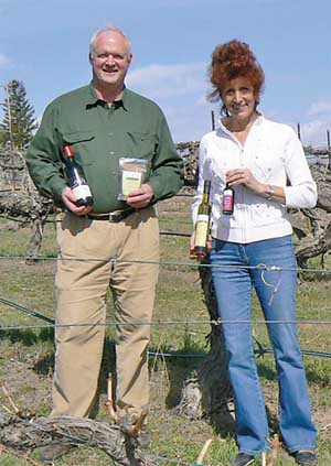 Eric Leber and his wife Lori Ramonas have found success turning grape pomace into varietal grape seed oils and flours. (Courtesy AprèsVin)