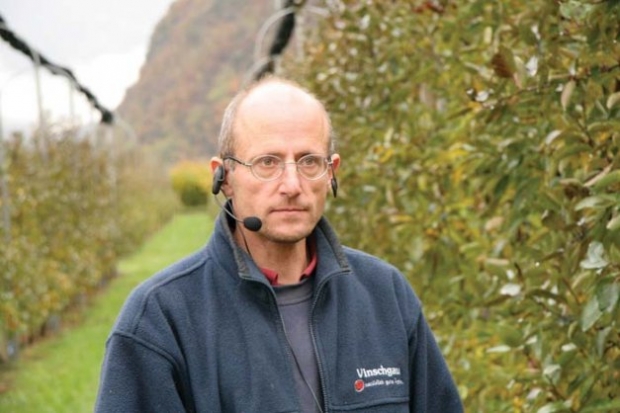 Dr. Martin Thalheimer says the South Tyrol's high productivity in apples is due to a combination of factors—uniform, high-density plantings, a strong extension service, and adoption of modern orchard management techniques.