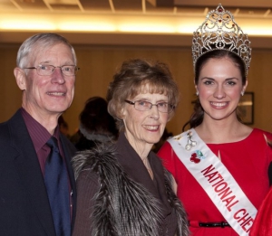 Norm and Marjory Veliquette pose with National Cherry Queen Meg Howard. (Gary Kaberle) 