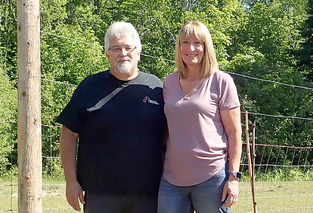 End of the Road Winery owners Jim and Robin Barker. (Leslie Mertz/for Good Fruit Grower)