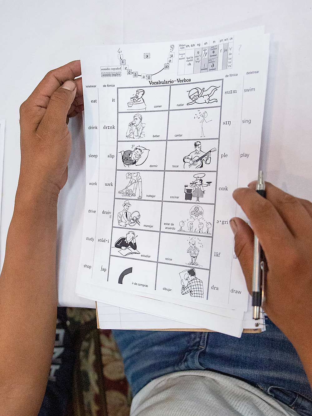 The Diocese of Yakima’s Migrant Ministries program offers classes in personal health, guitar and other topics, but English is the most popular. (Ross Courtney/Good Fruit Grower)