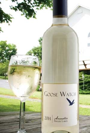 Goose Watch Winery was the first in the nation to offer the new wine varietal Aromella, made from a grape developed in Cornell’s breeding program. (Courtesy Lindsay Bolton)
