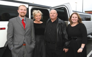 The Roberts family from left to right: Dana, Kim, Blain, and Dana. (Courtesy of Westport Winery)