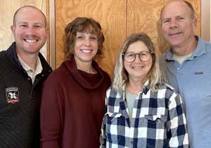 MGH Equipment’s new owners, from left, Conor and Crystal Hamilton with former owners Mary and Greg Hamilton. (Courtesy MGH Equipment)