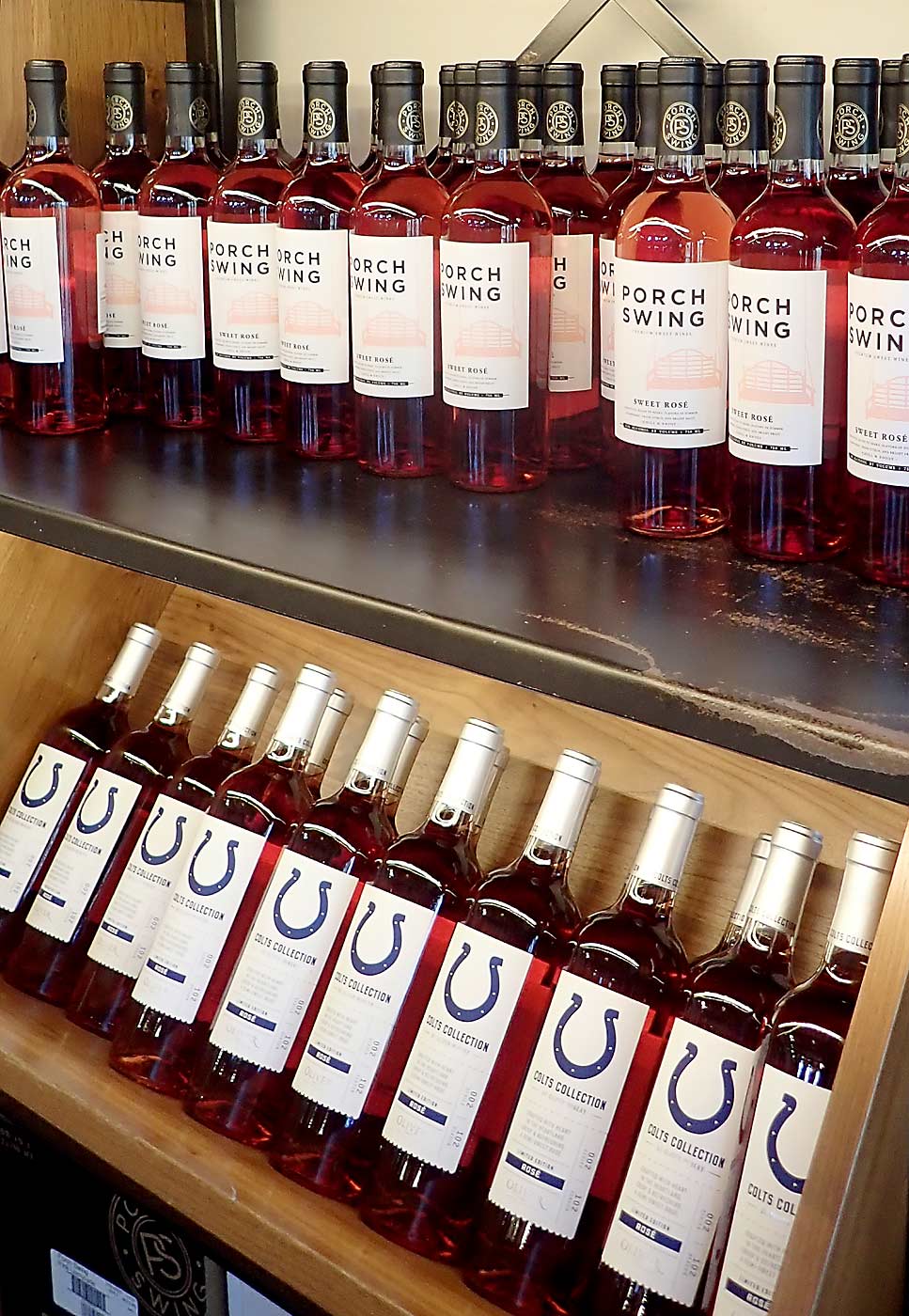 Oliver Winery produces dozens of wines, including eight estate wines, and a lineup of classic dry reds, semisweets and sweets. It is noted for its Colts Collection, “the official wine” of the Indianapolis Colts football team. (Leslie Mertz/for Good Fruit Grower)