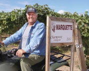 Paul Champoux thinks Marquette grapes, which he first planted in 2011, could be a good option for some Washington vineyards. (Courtesy Paul Champoux)