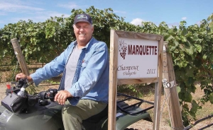 Paul Champoux thinks Marquette grapes, which he first planted in 2011, could be a good option for some Washington vineyards. (Courtesy Paul Champoux)
