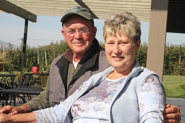 Mike and Judi Scott aim to sell all their wine production themselves.  Photo by Geraldine Warner.