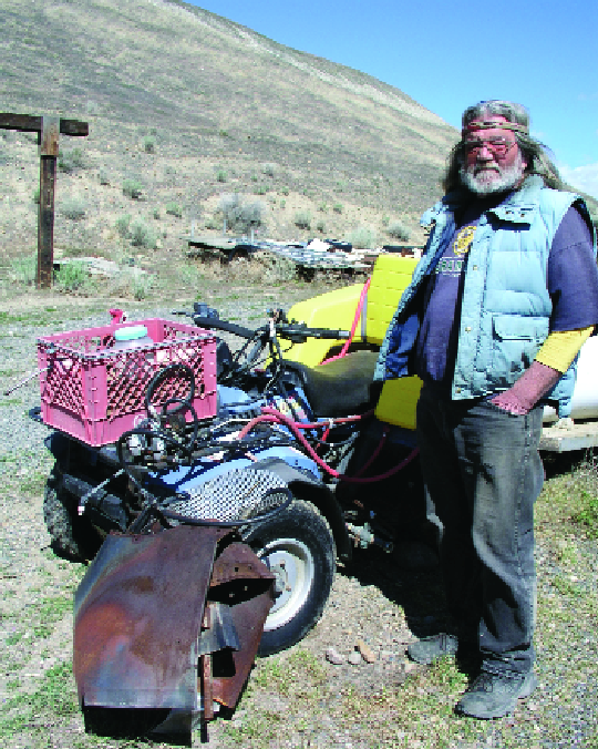 Weeds can be the bane of an organic grower, but Mike Young solved the problem by building a flamer, which he attached to the front of a four-wheeler. A ­liquid propane tank is at the back.