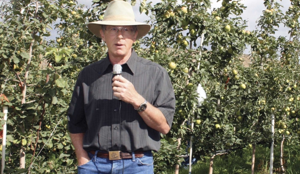 Washington’s apple industry has saved millions of dollars by following Tim Smith’s advice to fumigate the ground before replanting.  (Geraldine Warner/Good Fruit Grower)