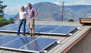 John and Virginia Weber expect the solar power installation at their winery will pay for itself within 15 years. (Courtesy Orofino Winery)