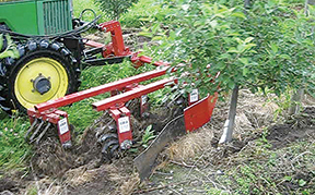The Wonder Weeder tills weeds into the soil and can be operated at a fairly good speed. 