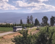 The view of the Summerland Research and Development Center, (left) and Okanagan River Valley on July 23, 2018 during the IFTA Summer Tour. (TJ Mullinax/Good Fruit Grower)