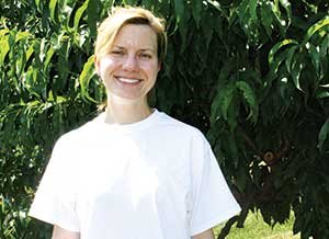 Kari Peter, the new plant pathologist at Penn State, will serve fruit growers in three states. by Richard Lehnert 