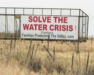 One of several billboards dot California's Central Valley in April 2015, from agriculture groups trying to increase public awareness of the severe drought hitting the state. (TJ Mullinax/Good Fruit Grower)