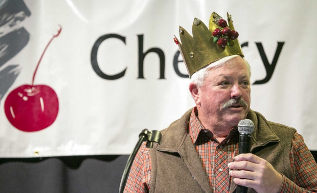 Jim Doornink was crowned the 71st Cherry King during the Cherry Institute meeting held in Yakima, Washington, on January 16, 2015. The annual honor is awarded by the by the Washington State Fruit Commission. (TJ Mullinax/Good Fruit Grower)