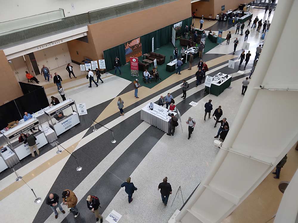 Attendees at the 2023 Great Lakes Fruit, Vegetable and Farm Market EXPO in Grand Rapids, Michigan, where sweet and tart cherries were topics of discussion during Day 2 on Dec. 6. (Matt Milkovich/Good Fruit Grower)