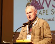 Gary Schrimsher was honored with the Lloyd H. Porter Grower of the Year award by the Washington State Grape Society on Nov. 17, 2022, in Grandview, Wash. (Kate Prengaman/Good Fruit Grower)