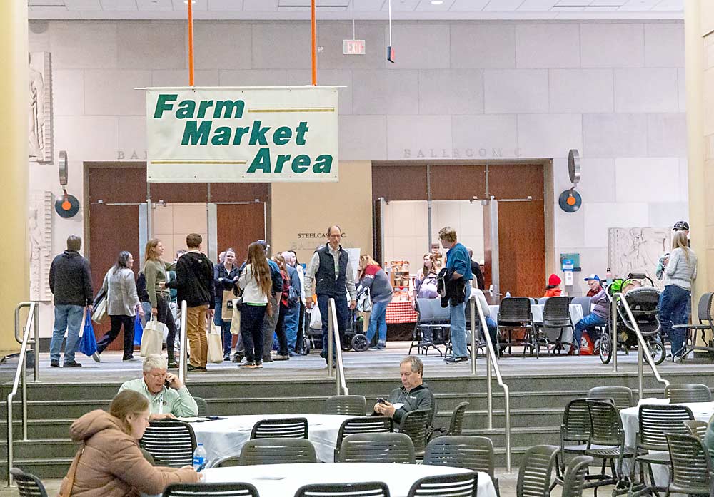 The 2023 Great Lakes Produce, Produce and Farm Market EXPO will be held December 5-7 at DeVos Place in Grand Rapids, Michigan.  The EXPO includes educational sessions and a trade show with a special section for agricultural marketers.  (Matt Milkovich/Good Fruit Grower)