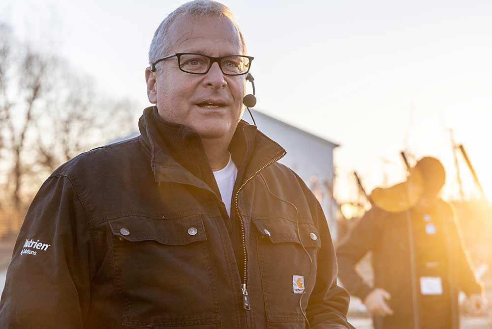 Grower and cidermaker Jim Engelsma talks about his high-density apple blocks and cider-making facility. (Matt Milkovich/Good Fruit Grower)