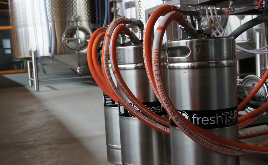 FreshTAP Logistics Inc. kegs wines for wineries in its Vancouver, B.C. warehouse, part of its centralized distribution service.(Courtesy FreshTAP Logistics Inc.)