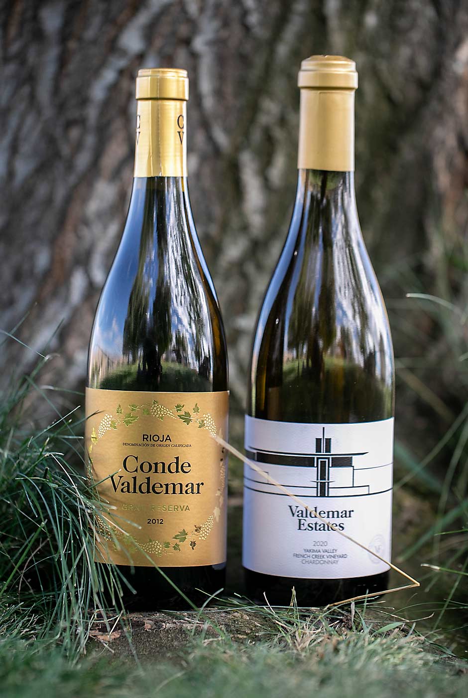 A bottle from the family’s Spanish winery, left, and one from Walla Walla. (TJ Mullinax/Good Fruit Grower)