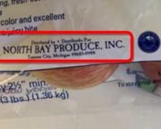 North Bay Produce product label