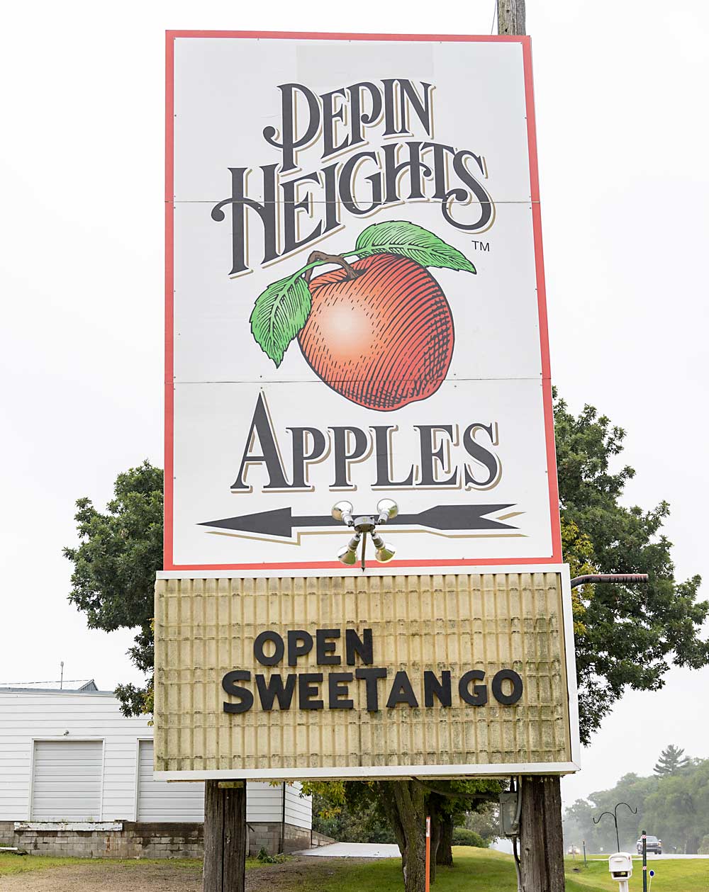 SweeTango sales are still brisk at the Pepin Heights Store in Lake City, Minnesota, now owned by the Ferguson family. The store was previously owned by Dennis Courtier, who was first granted the exclusive marketing rights to the proprietary variety. (Matt Milkovich/Good Fruit Grower)